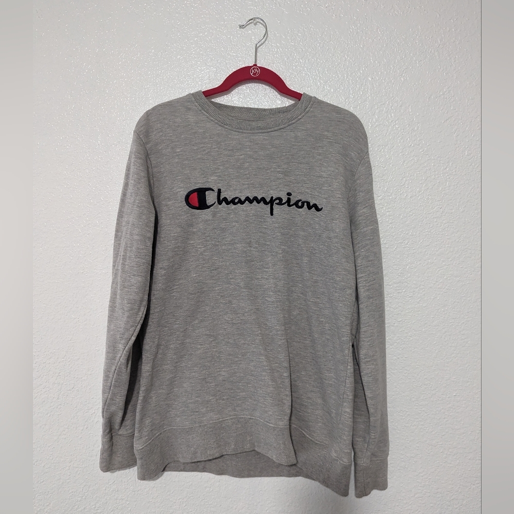 Women's Grey Champion Crew neck Sweatshirt